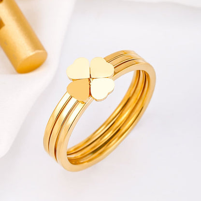 Finger Ring With Four-leaf Clover ,Inner Circumference 5.6cm,Only Self-pickup Is Supported, And The Displayed Prices Are All Self-pickup Prices